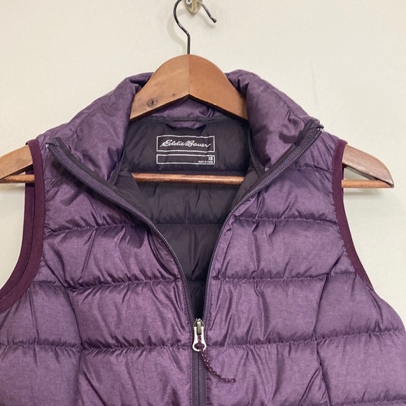 Eddie Bauer Vest Womens XS Purple EB650 Goose Down Puffy Fall Winter - Picture 5 of 15